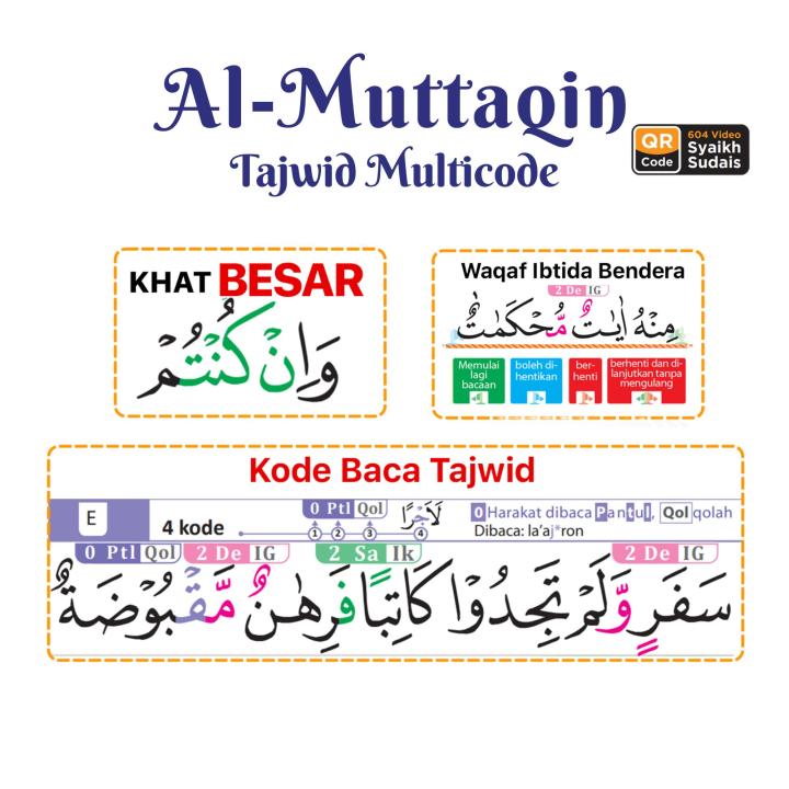 Al-Qur'an Al-Muttaqin Tajwid Multikode (Size A5)